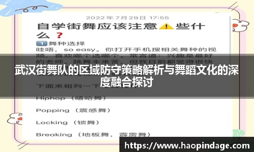 武汉街舞队的区域防守策略解析与舞蹈文化的深度融合探讨